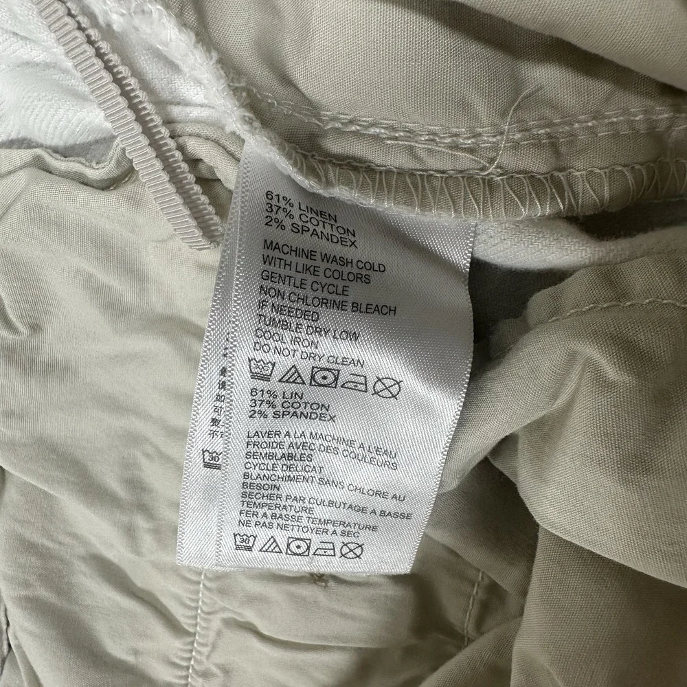 Tommy Bahama Pants Mens Size 2XLB White Beach Linen Blend Drawstring Vacation